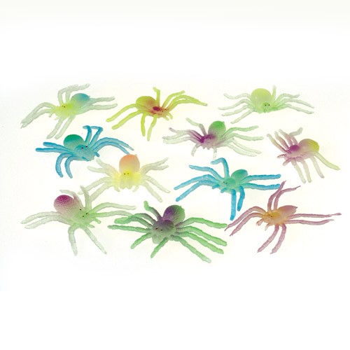Glow In The Dark Spiders<br>1 3/4"-1 dozen